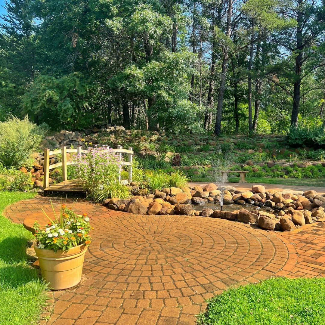 The memorial garden at Northland Arboretum.